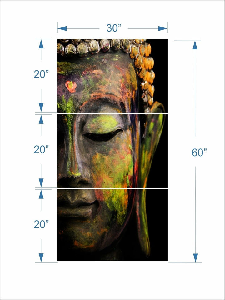 Blossoming Shadows Unveiled - Buddha Canvas Wall Decor - Copy
