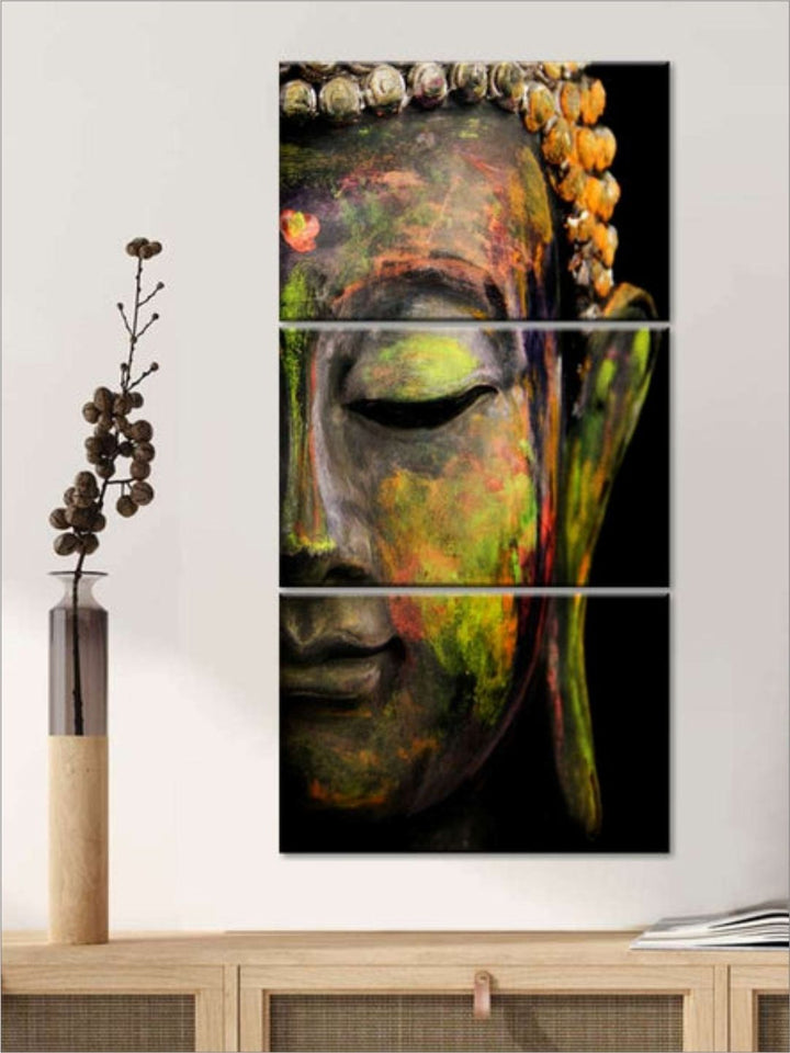 Blossoming Shadows Unveiled - Buddha Canvas Wall Decor - Copy