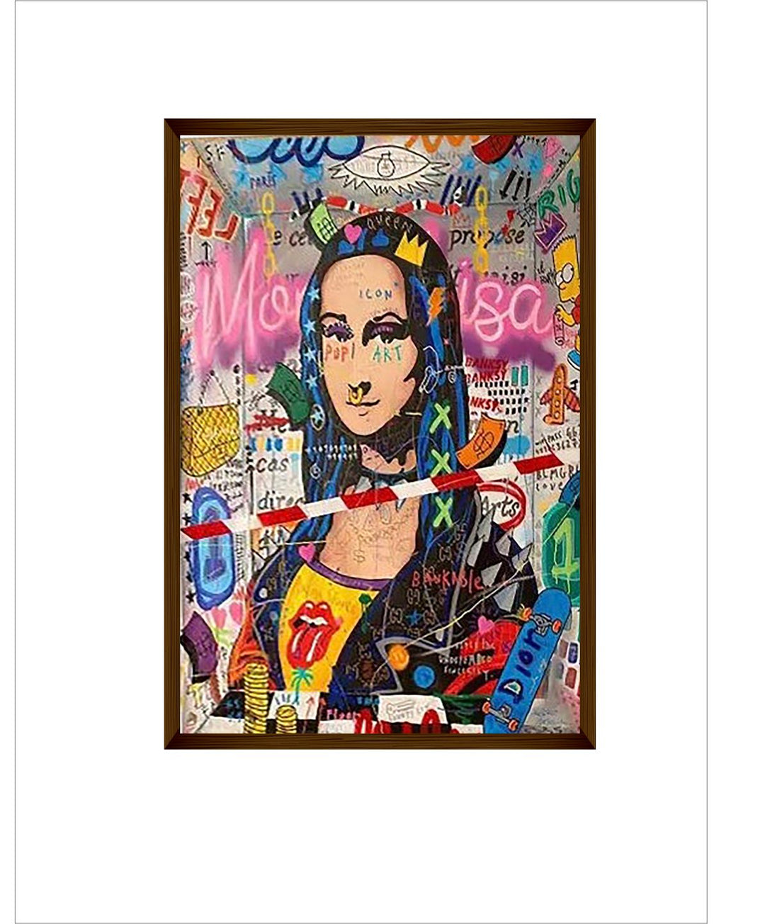 " Multi Coloured Abstract Painting Framed Wall Art''