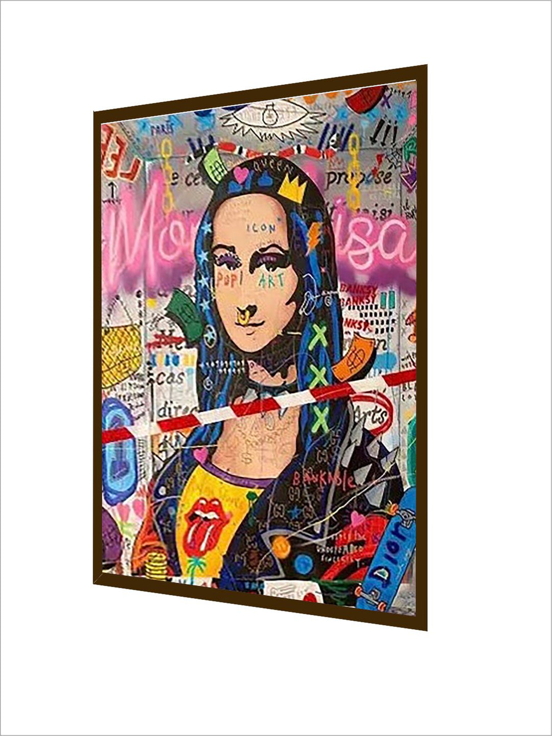 " Multi Coloured Abstract Painting Framed Wall Art''