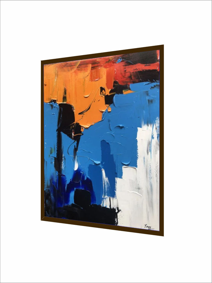 "  Multi-Colored Abstract Painting Wall Art ''