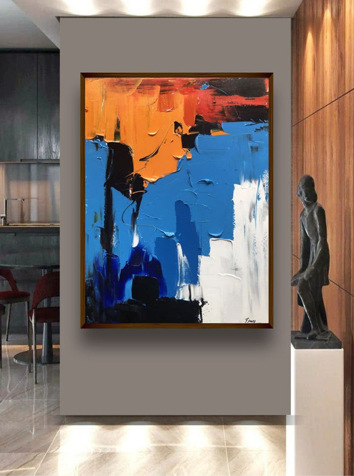 "  Multi-Colored Abstract Painting Wall Art ''