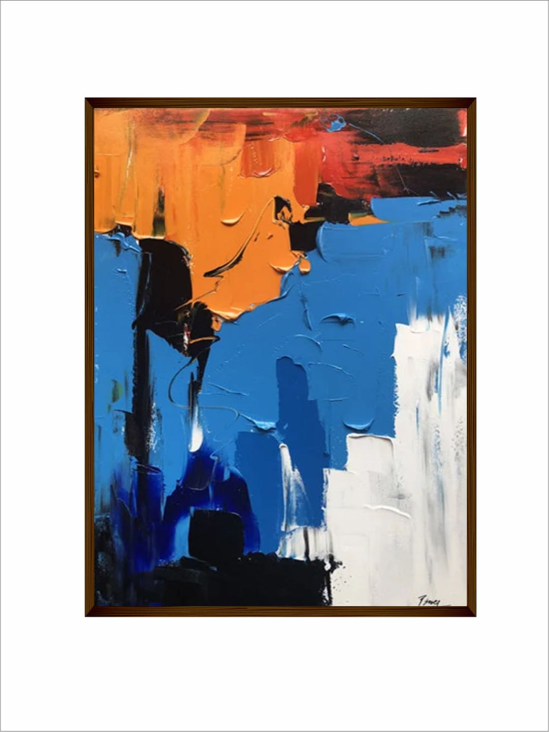 "  Multi-Colored Abstract Painting Wall Art ''