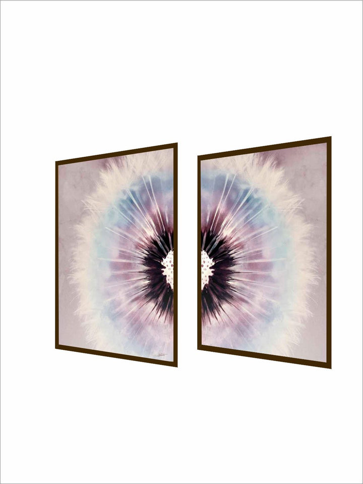" Set Of 2 Multi-Coloured Abstract Framed Wall Painting''