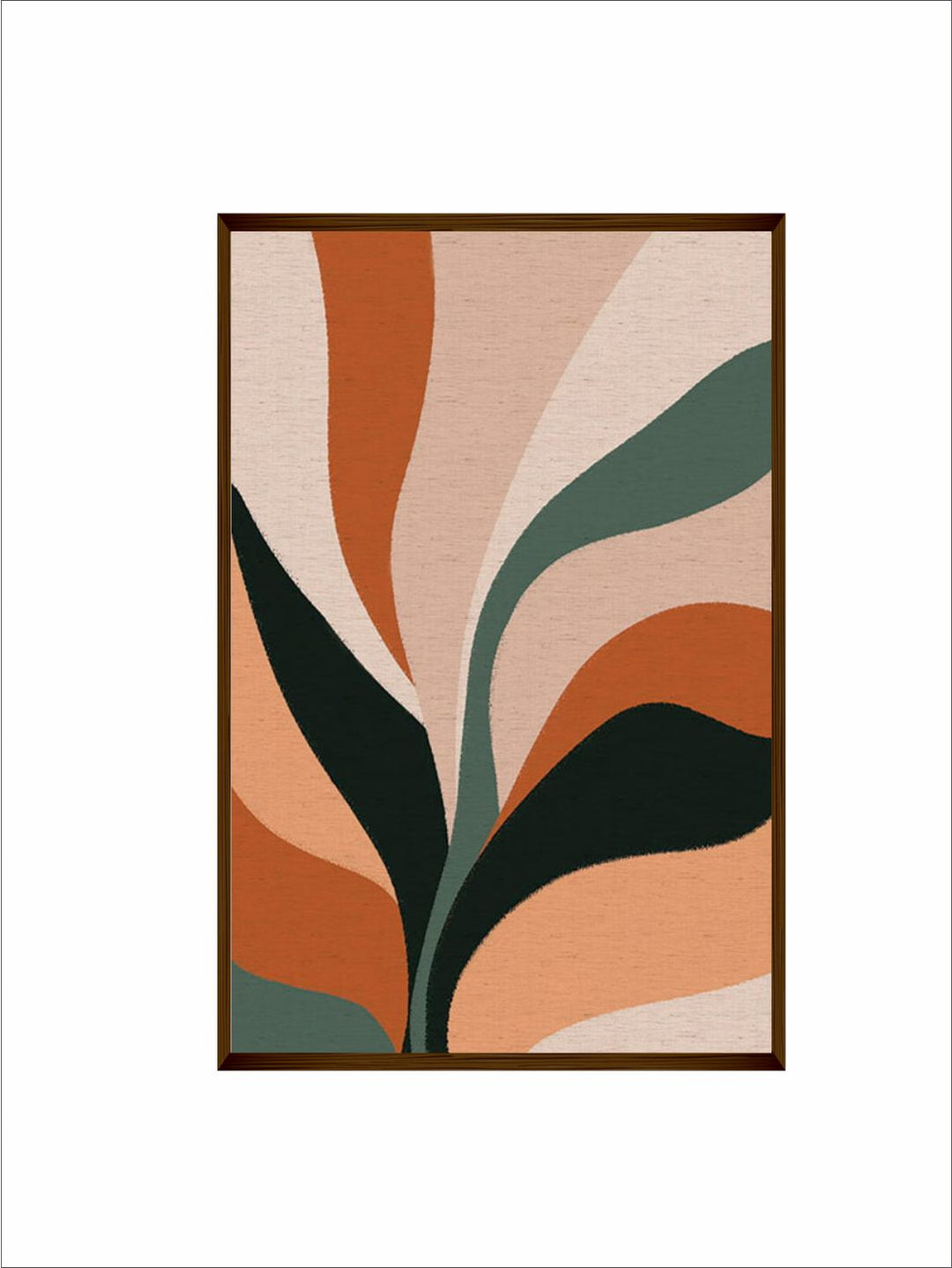 "   Pink and Orange Abstract Framed Wall Art''
