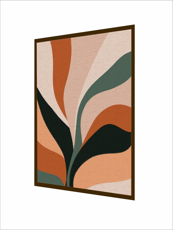 "   Pink and Orange Abstract Framed Wall Art''