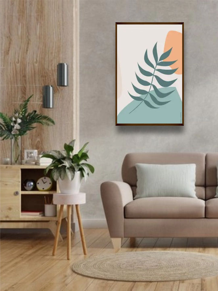 "    Multi-Coloured Abstract Painting Framed Wall Art''