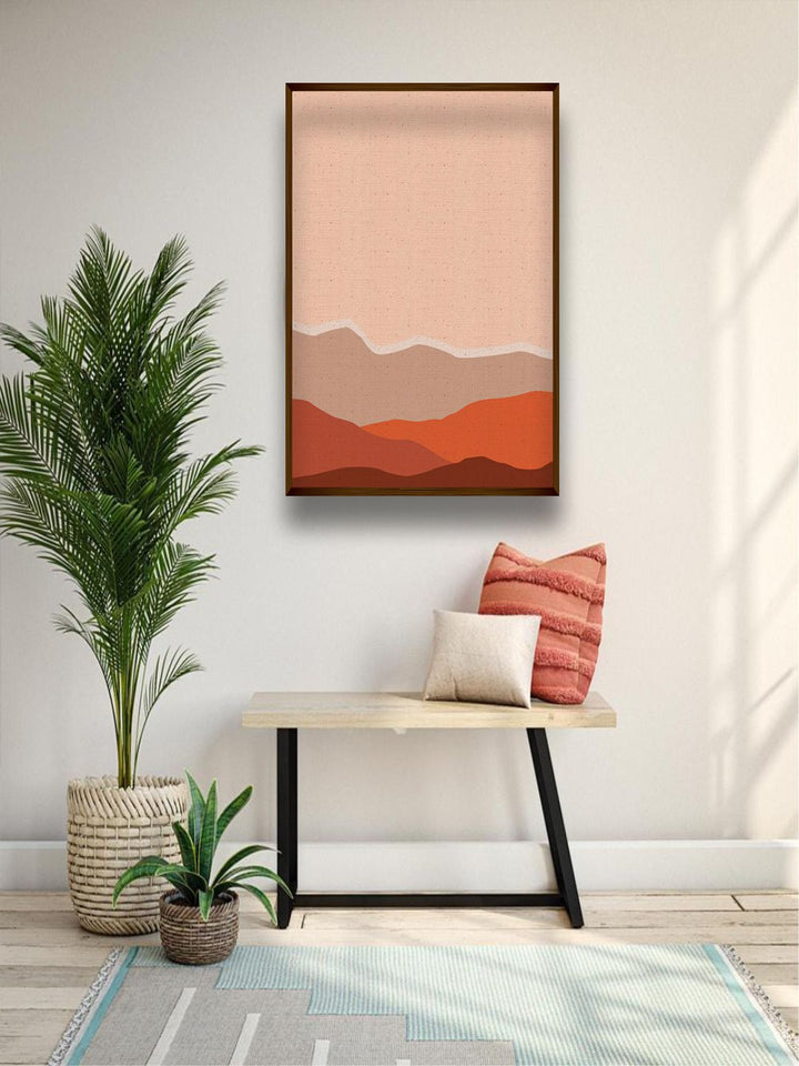 "     Red Abstract Painting Framed Wall Art''