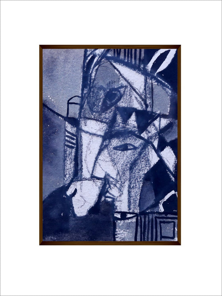 "Purple & White Abstract Canvas Wall Painting''