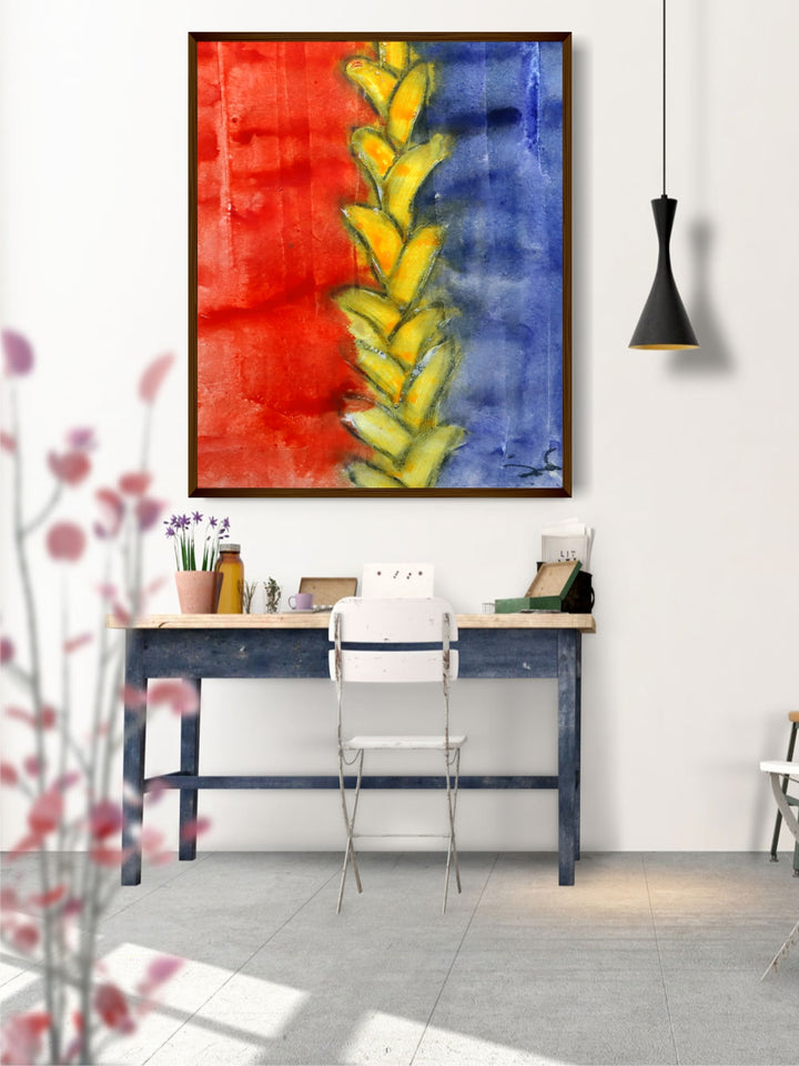 "Multi Color Abstract Painting Framed Wall Art''