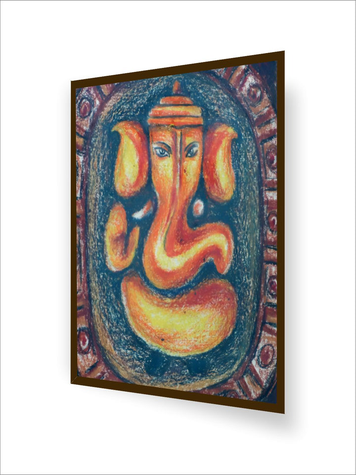 "Teal & Orange Abstract Painting Wall Art''