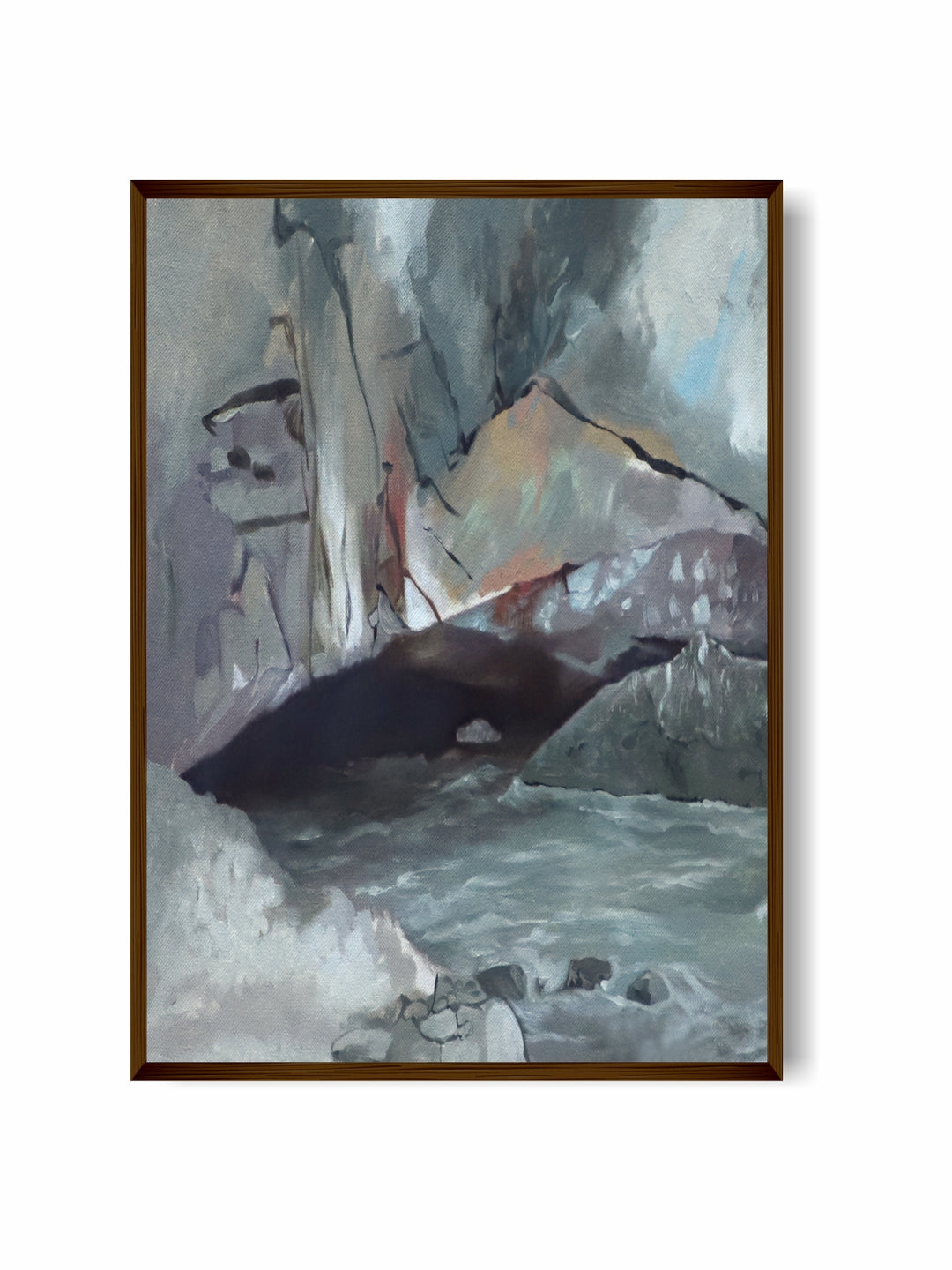 "Grey Abstract Painting Wall Art''
