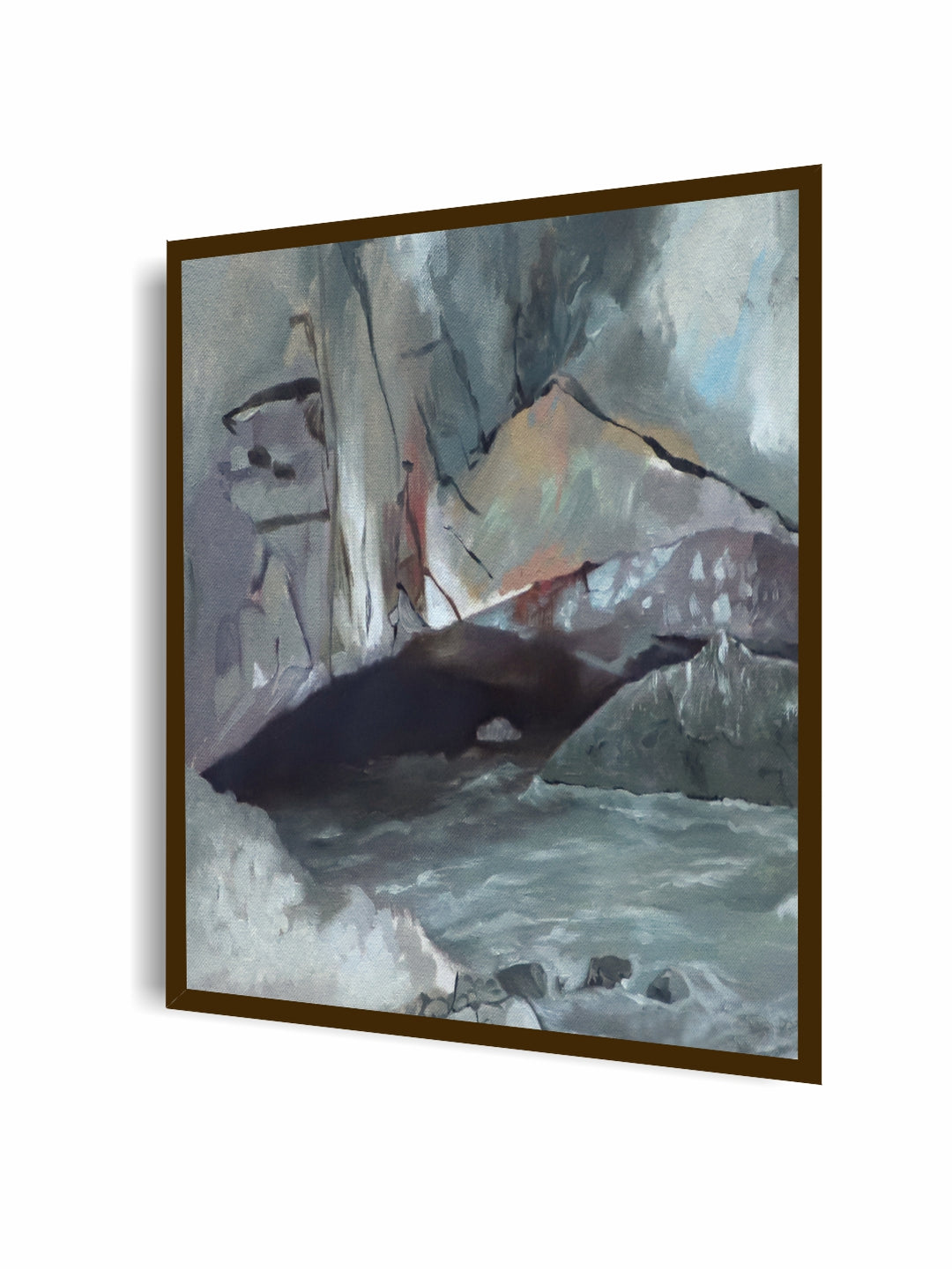 "Grey Abstract Painting Wall Art''
