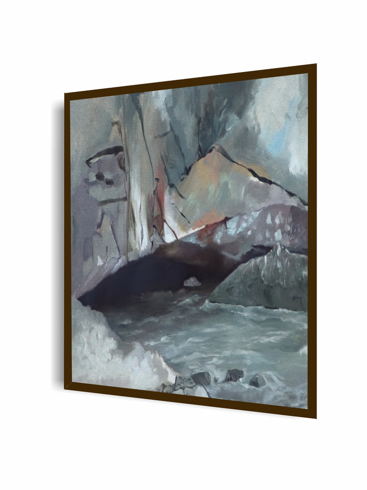 "Grey Abstract Painting Wall Art''