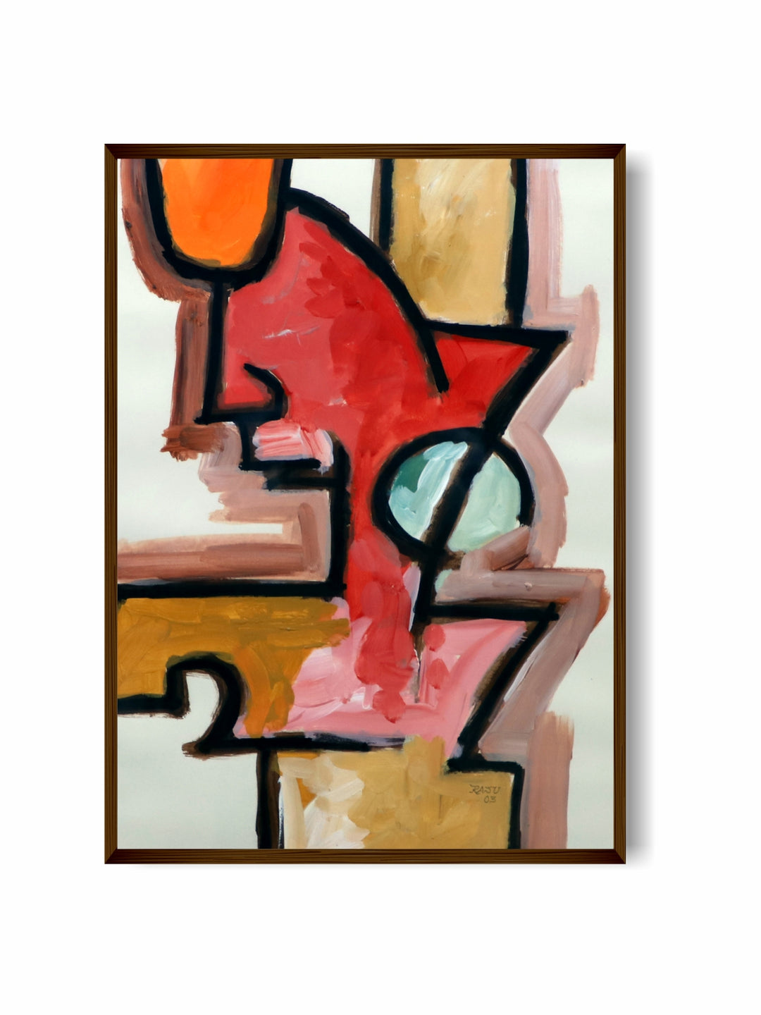 "Multi Color Abstract Painting Wall Art''