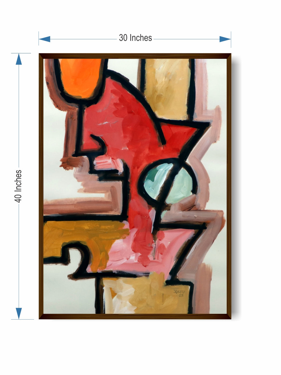 "Multi Color Abstract Painting Wall Art''