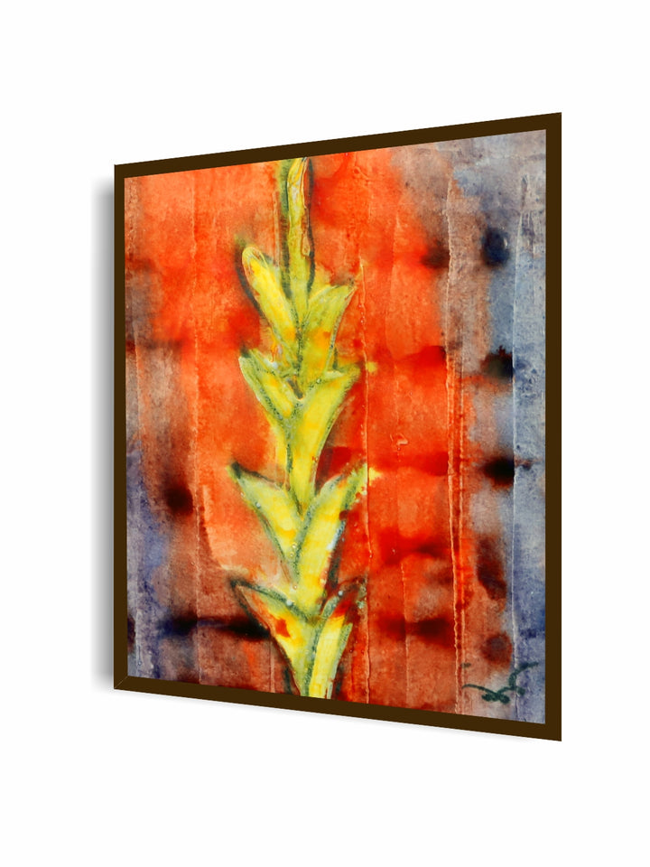"Yellow & Orange Abstract Painting Wall Art''