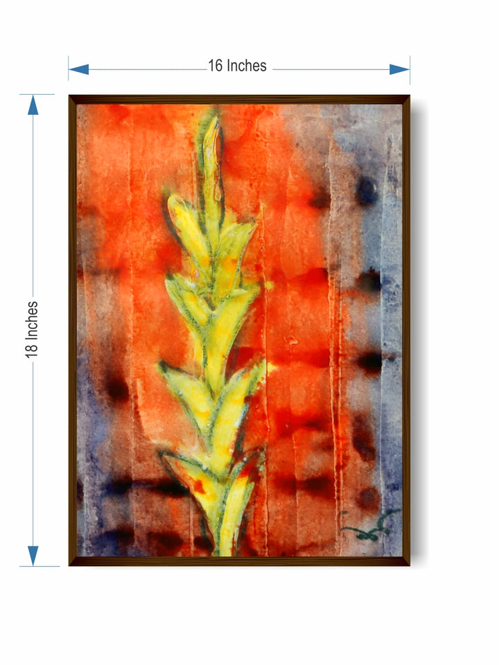 "Yellow & Orange Abstract Painting Wall Art''
