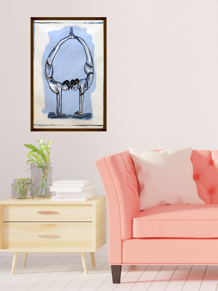 "Blue Abstract Painting Wall Art''