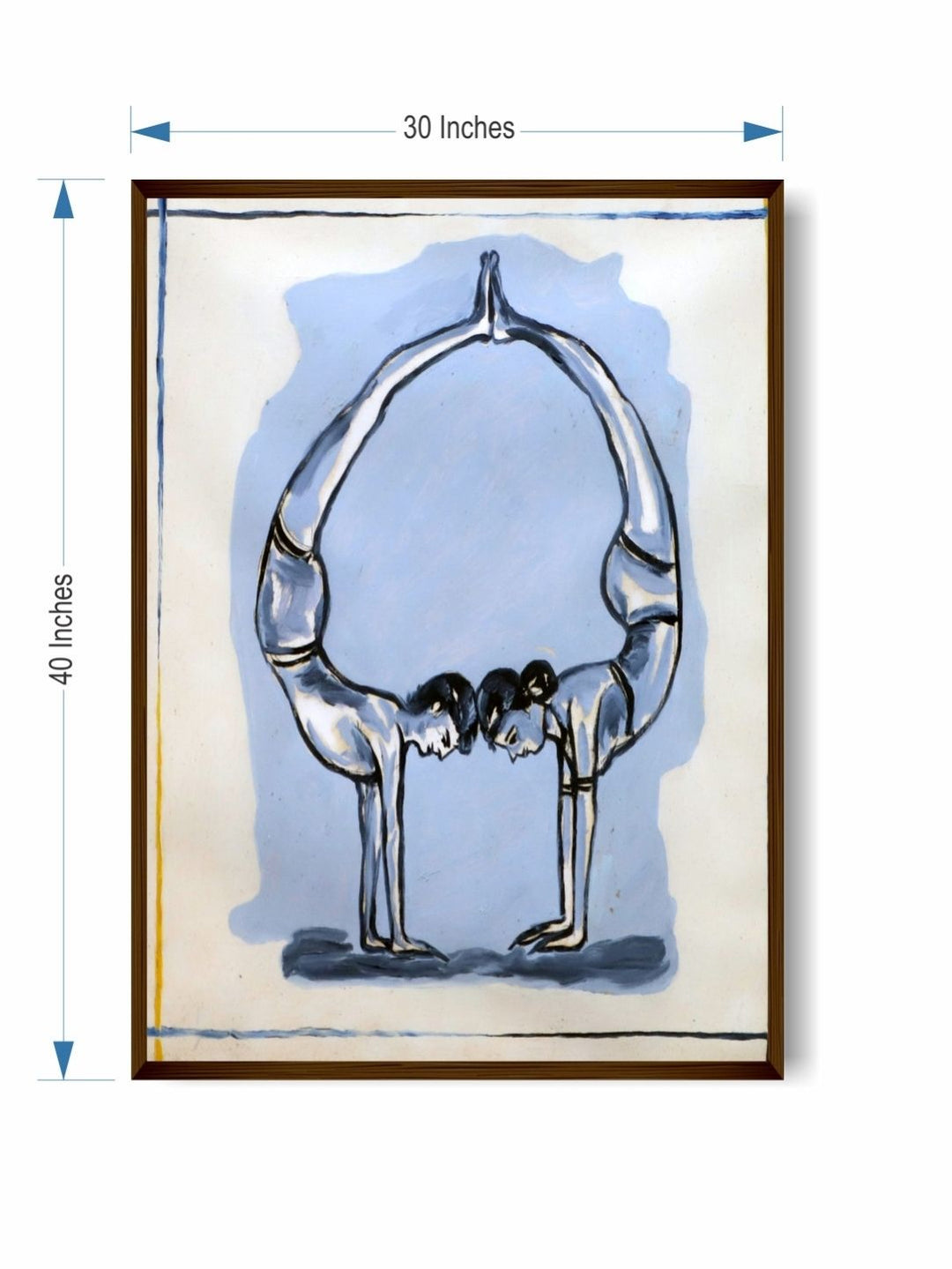 Harmonious Existence - Yoga Bow Pose Canvas Art