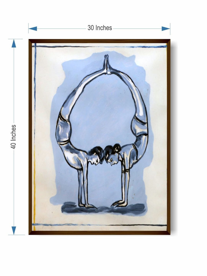 Harmonious Existence - Yoga Bow Pose Canvas Art
