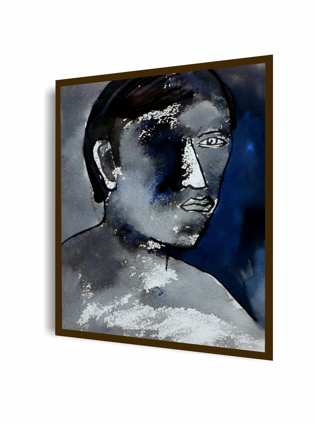 "Grey Abstract Wall Art With Frame''