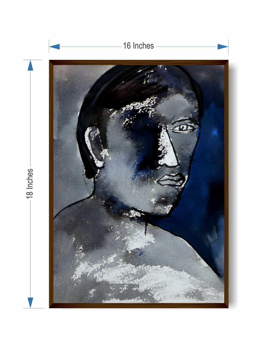 "Grey Abstract Wall Art With Frame''