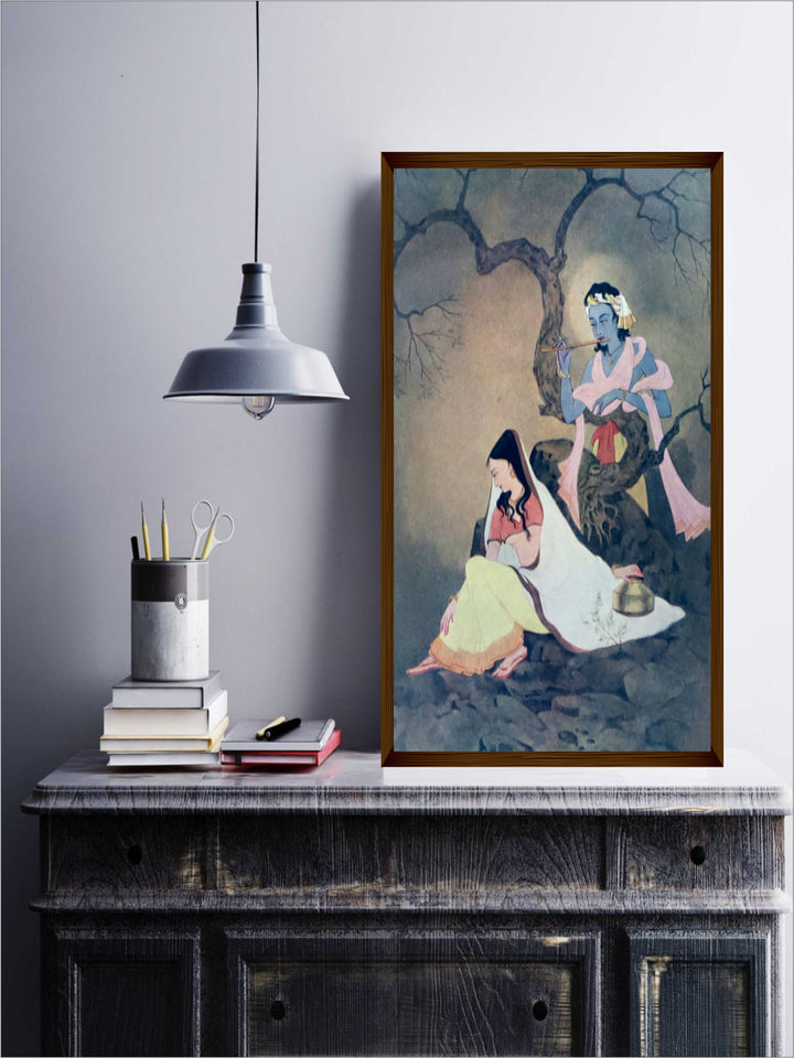 "Multi-Coloured Abstract Canvas Painting Wall Art''