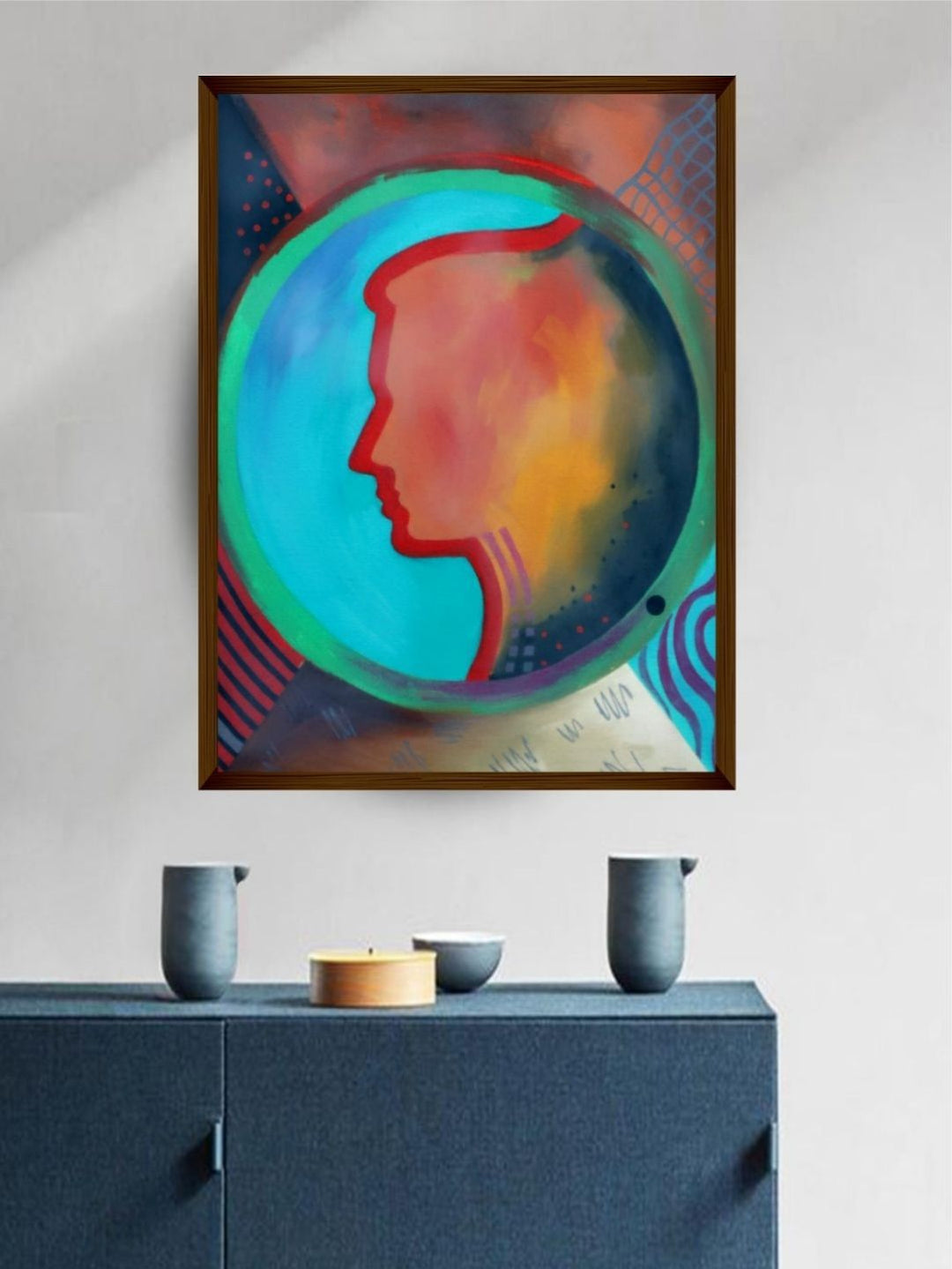 Ethereal Mind?s Colorful Journey - Framed Modern Art Prints