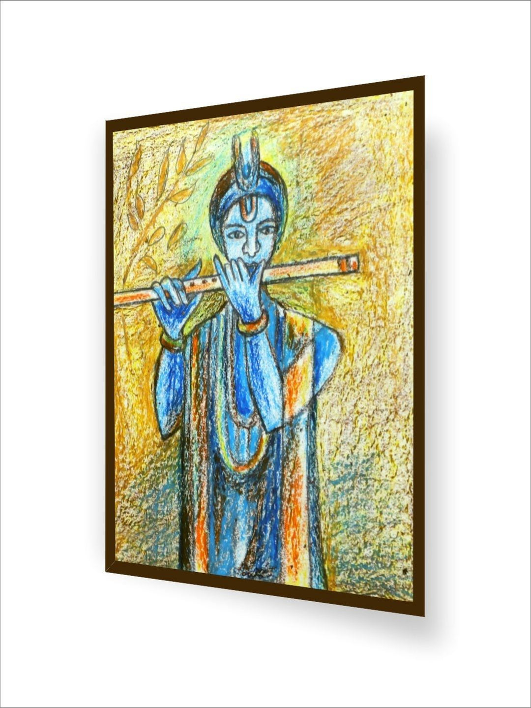 Harmonious Whispering Winds - Canvas Krishna Painting