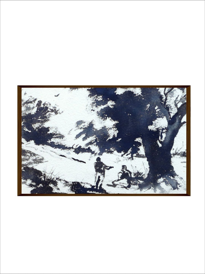 Moonlit Silhouettes in Silent Echoes - Religious Canvas Art