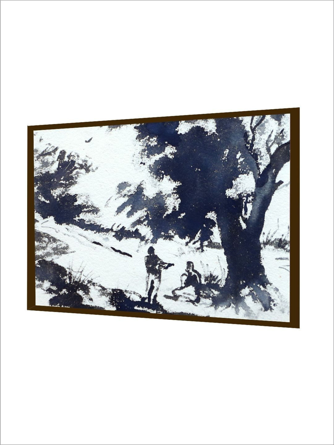 Moonlit Silhouettes in Silent Echoes - Religious Canvas Art