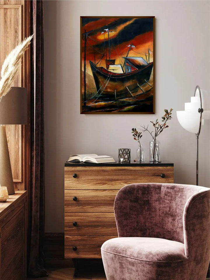 "Multicolored Abstract Painting Wall Art''