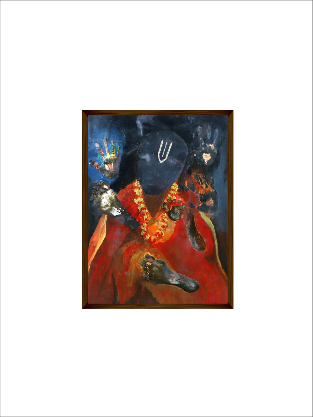 "Multi-Coloured Abstract Painting Framed Wall Art''
