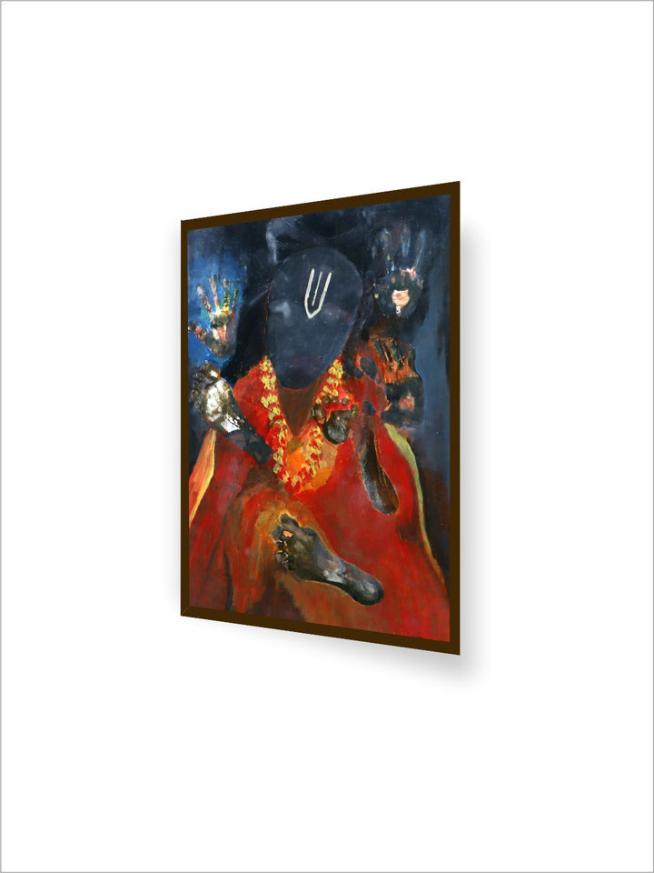 "Multi-Coloured Abstract Painting Framed Wall Art''