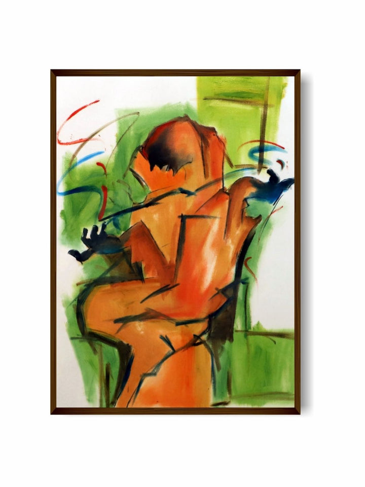 Harmony in Abstract Motion - Abstract Framed Painting