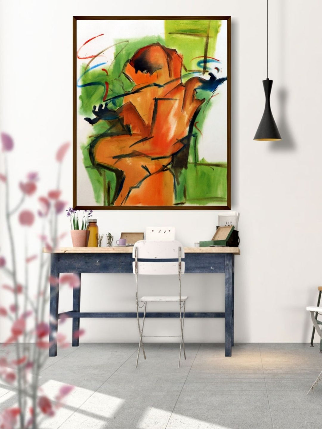 Harmony in Abstract Motion - Abstract Framed Painting