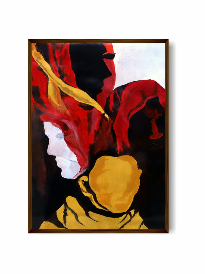 "Multi-Coloured Abstract Painting Wall Art''