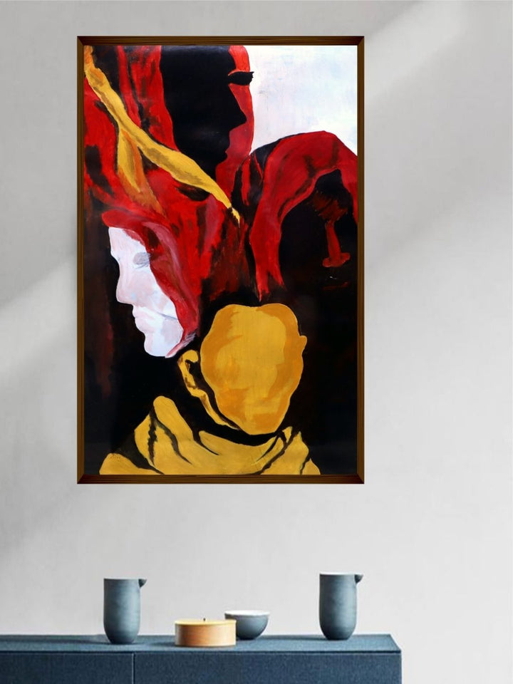 Harmony in Contrasted Existence - Abstract Canvas Artwork