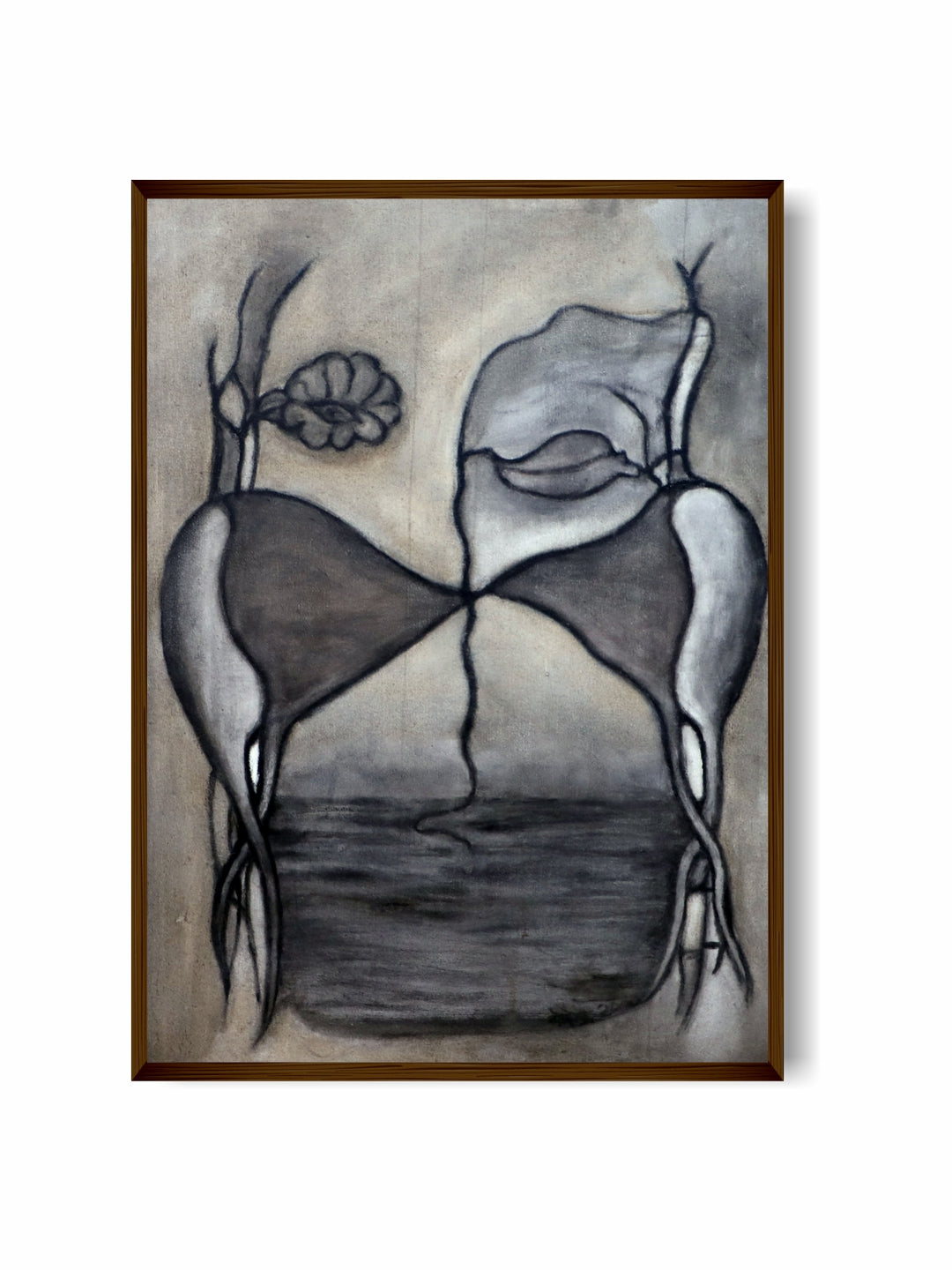 "Grey Abstract Painting Wall Art''