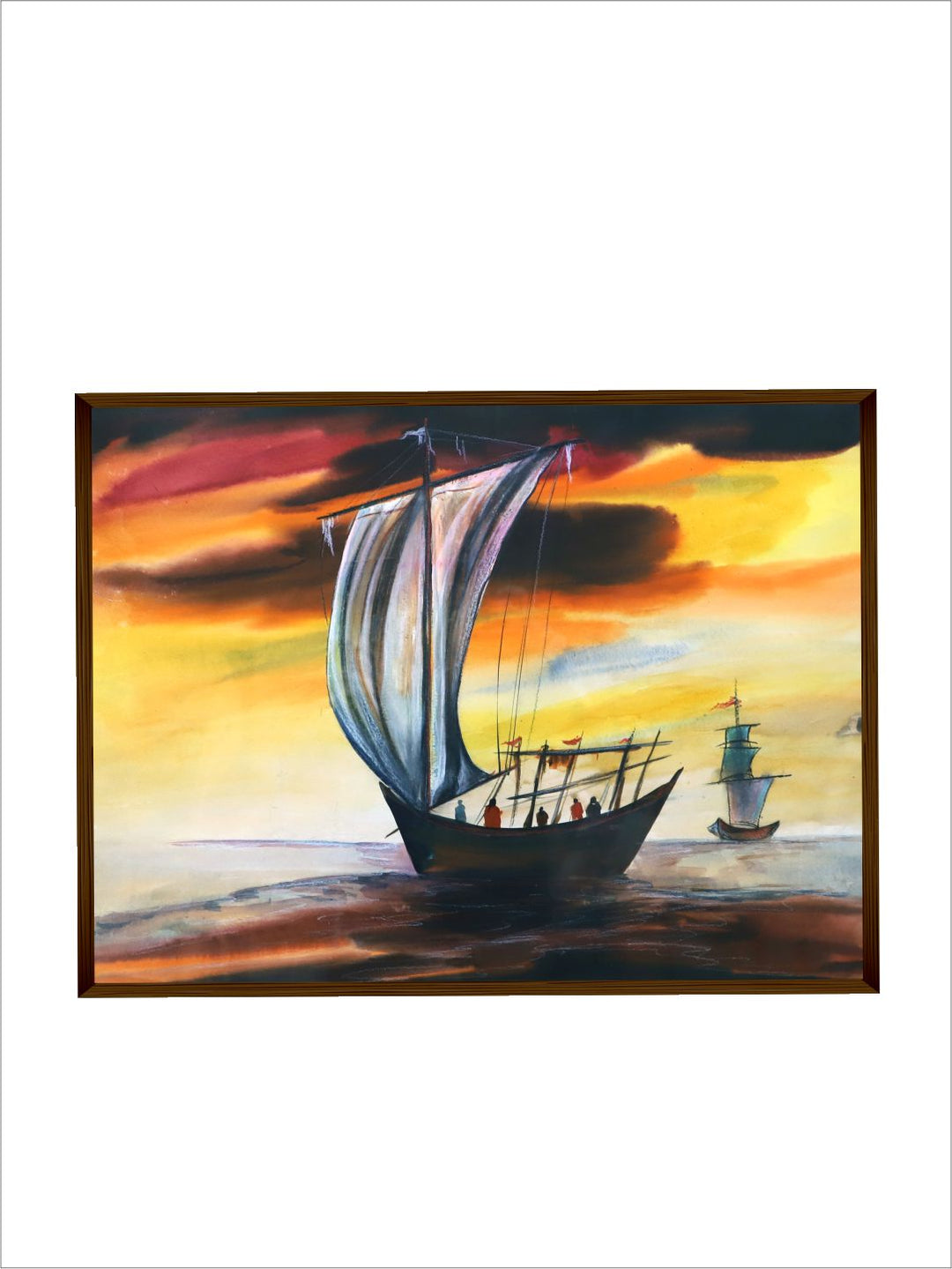 Sailing Through Fiery Ocean Skies