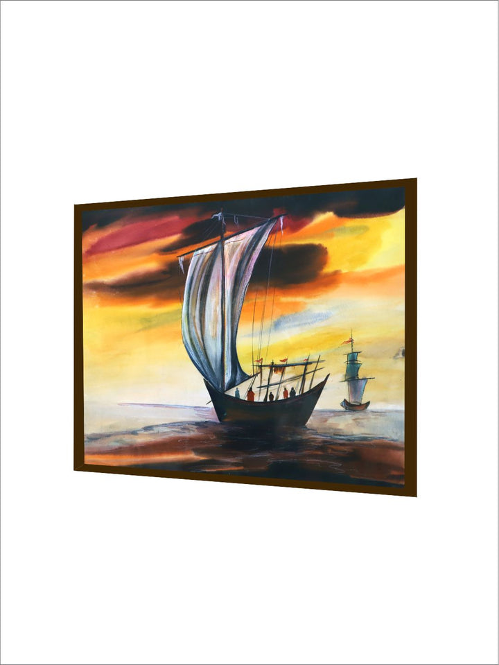 Sailing Through Fiery Ocean Skies