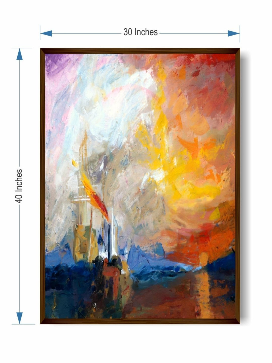 Sunset Symphony Over Water - Contemporary Canvas Art