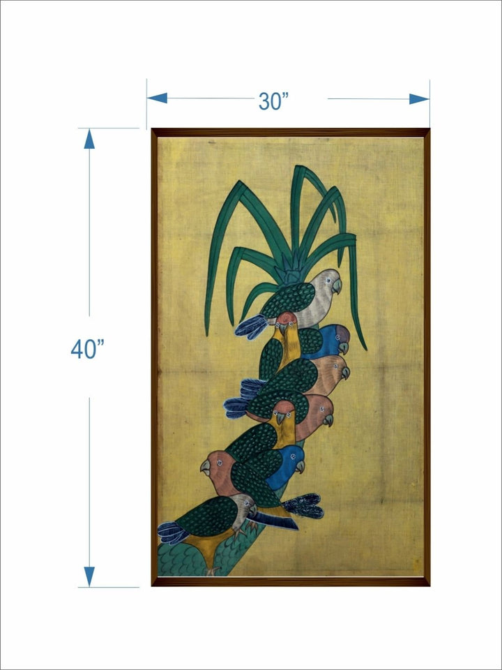 Feathered Serenity Display - Bird Canvas Painting