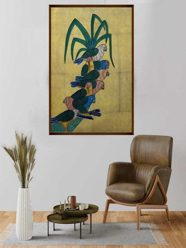 Feathered Serenity Display - Bird Canvas Painting