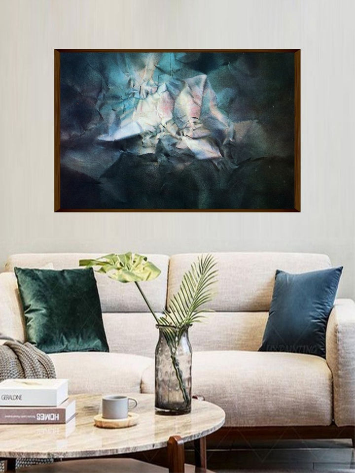 Aqua Symphony of Light - Blue Abstract Painting
