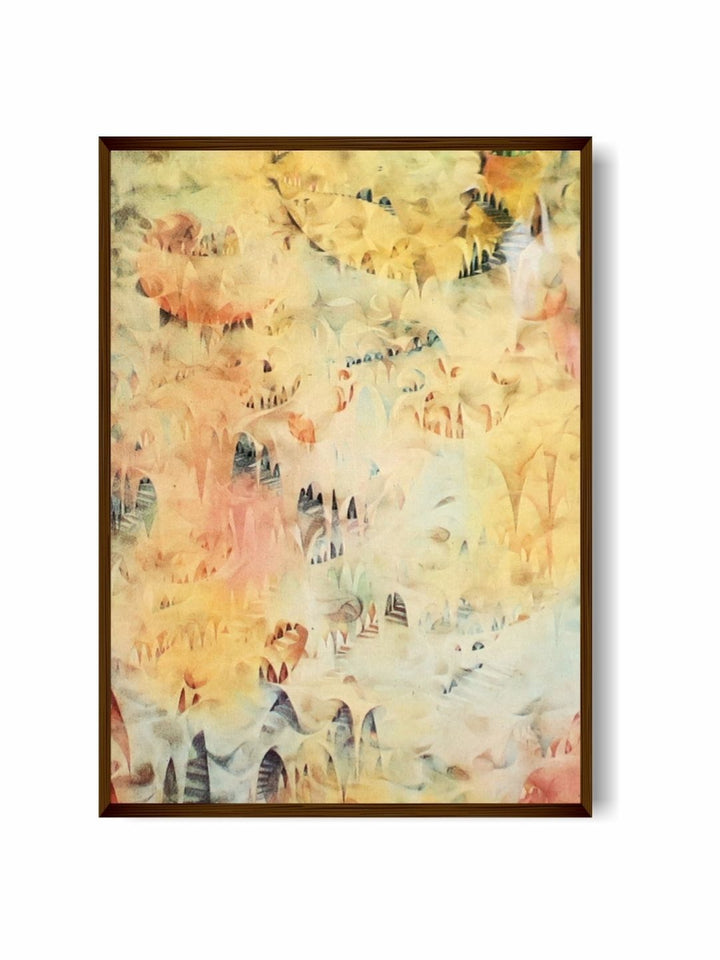 Whispers of Ancient Forests - Green and Yellow Wall Decor