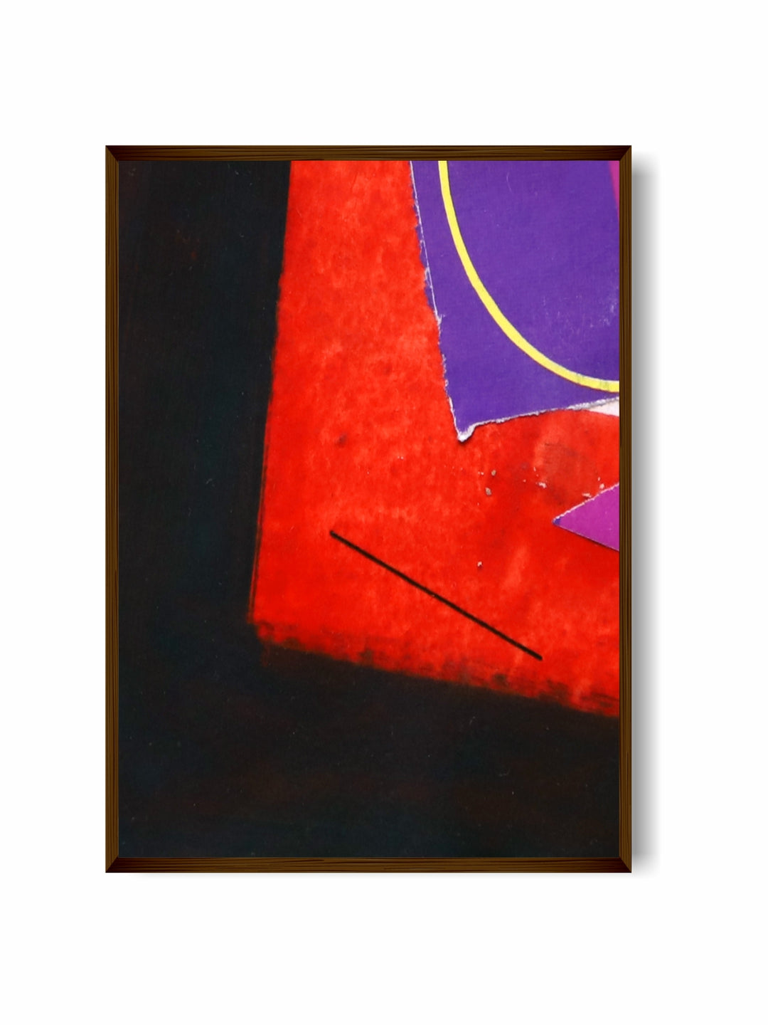 "Black & Blue Printed Framed Wall Art''