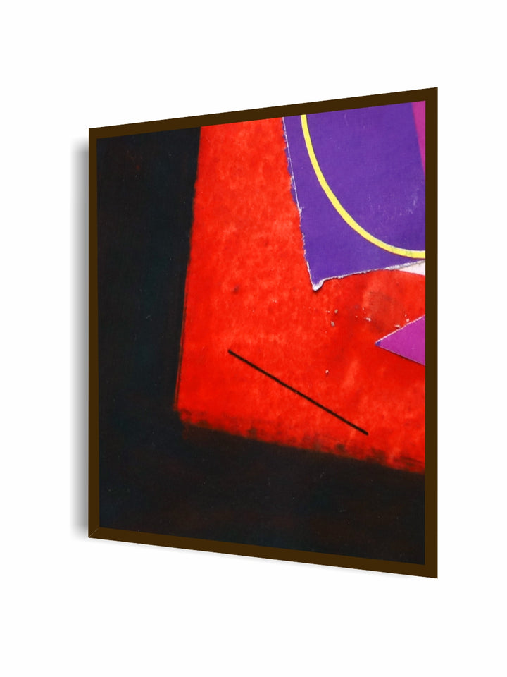 "Black & Blue Printed Framed Wall Art''