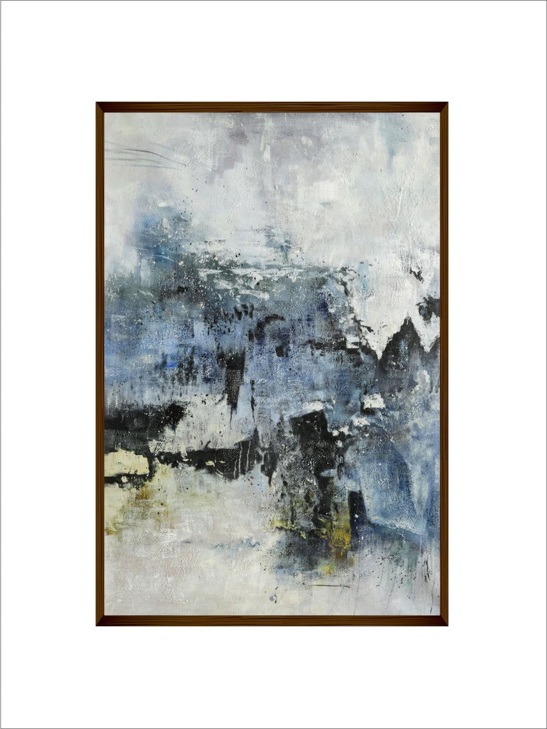 Midnight Blues and Silent Yellows - Sky Abstract Wall Art